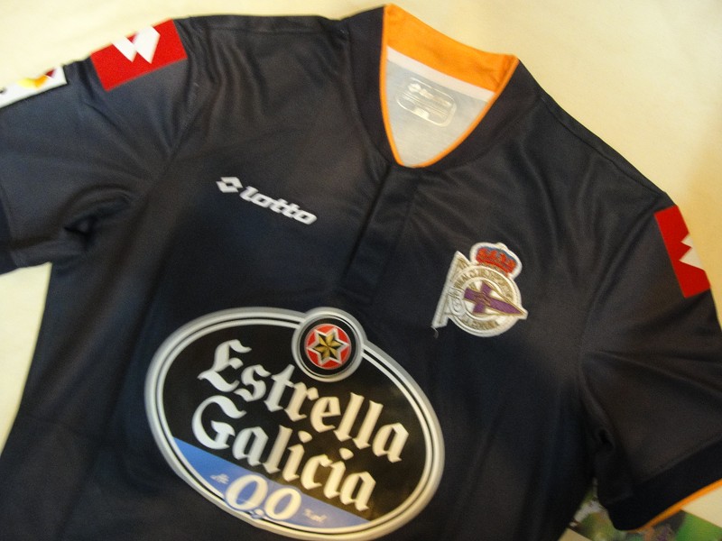 13-14 Deportivo La Coruña Away Navy Jersey Shirt - Click Image to Close